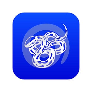 Texas snake icon blue vector