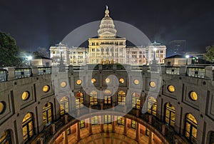 The Texas State Capitol Building Extension, Night