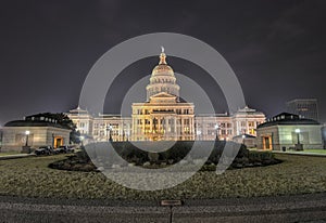 The Texas State Capitol Building Extension, Night