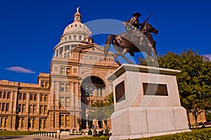 Texas State Capitol Building Horse back Statue Government