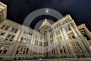 The Texas State Capitol Building, Night