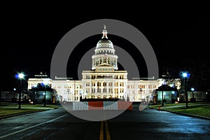 Texas State Capitol at night time