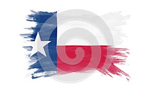 Texas state flag brush stroke