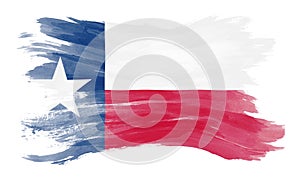 Texas state flag brush stroke
