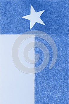 Texas state flag. Patriotic textured background. Blue tinted vertical backdrop. Symbol of one of the American states. Lone Star