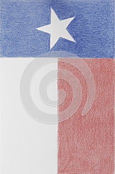 Texas state flag. Patriotic textured background. Vertical backdrop. Symbol of one of the American states. Pale Lone Star State