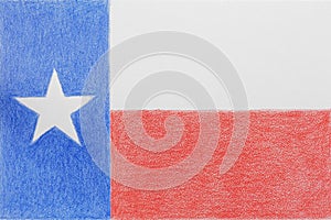 Texas state flag. Patriotic textured background, wallpaper or backdrop. Lone Star State