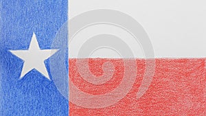 Texas state flag. Patriotic textured background or wallpaper. Symbol of one of the American states. Lone Star Flag