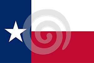 Texas state flag. Vector illustration