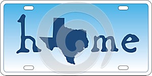 Texas state license plate vector