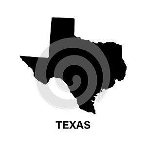 Texas state silhouette map icon.