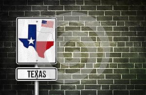 Texas street sign map photo