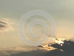 The Texas sun illuminating the Clouds