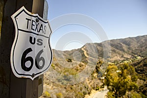 TEXAS US 66 SIGN
