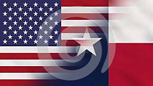 Texas - USA - Crumpled Fabric Flag Intro.