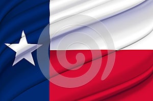 Texas waving flag illustration.