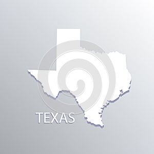 Texas white map vector illustration design id card image