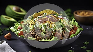 Texmex ground meat mexican food