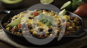 Texmex ground meat mexican food photo