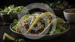Texmex ground meat mexican food photo