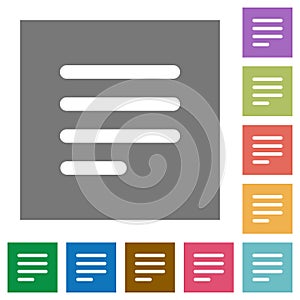 Text align justify last row left square flat icons