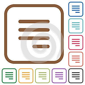 Text align justify last row right simple icons