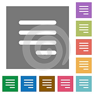 Text align justify last row right square flat icons