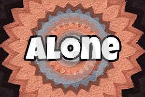 Text alon on grunge background