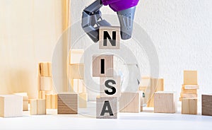 Text Block of NISA on White Background