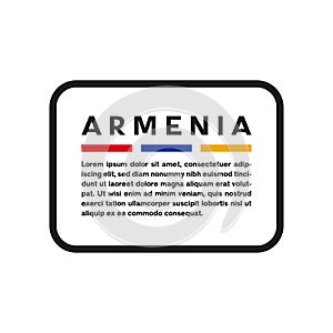 Text box with Armenian flag