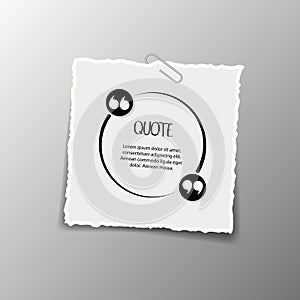 Text box design template with notepapers sticker design element.