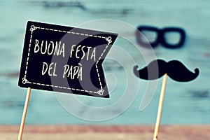 Text buona festa del papa, happy fathers day in italian
