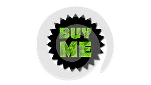 Text `Buy me` on white background. Scribble effect