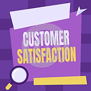 Text caption presenting Customer Satisfaction. Business overview Exceed Consumer Expectation Satisfied over services