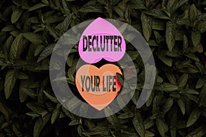 Text caption presenting Declutter Your Life. Business approach To eliminate extraneous things or information in life