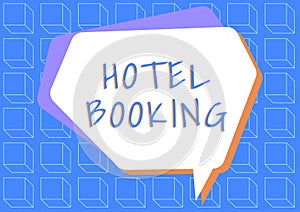 Text caption presenting Hotel Booking. Concept meaning Online Reservations Presidential Suite De Luxe Hospitality photo