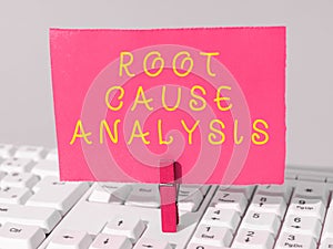 Text caption presenting Root Cause Analysis. Business overview Method of Problem Solving Identify Fault or Problem
