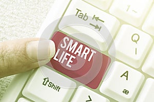 Text caption presenting Smart Life. Internet Concept approach conceptualized from a frame of prevention and lifestyles