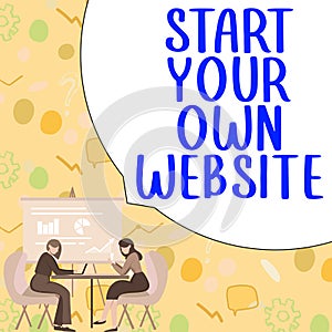 Text caption presenting Start Your Own Website. Internet Concept serve as Extension of a Business Card a Personal Site
