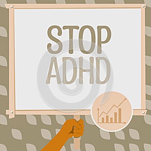 Text caption presenting Stop Adhd. Business approach voicing out their campaign against violence towards victims -57320
