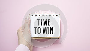 card Time to win. Business Concept