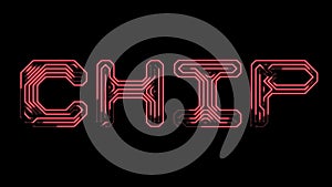 Text chip in the form of printed circuit board tracks