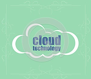 Text cloud technology. It concept . Word cloud. Successful idea for business