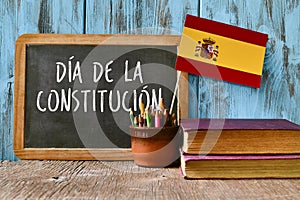 Text constitution day written in spanish photo