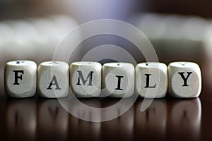 Text cube love family