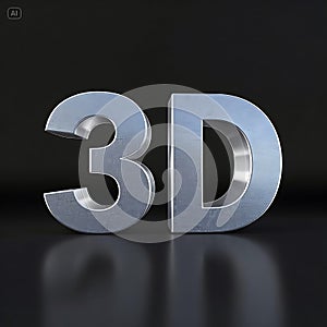 The text 3D Rendering High-Quality Image