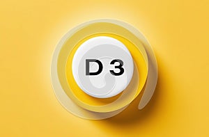text D3 in black color on yellow background