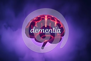 Text Dementia Awareness Brain