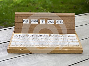 Text: Der Weg ist das Ziel