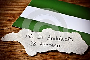 Text Dia de Andalucia, Day of Andalusia, in Spain photo